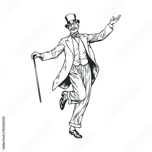 Enjoyable dance performance by a charming gentleman in formal attire