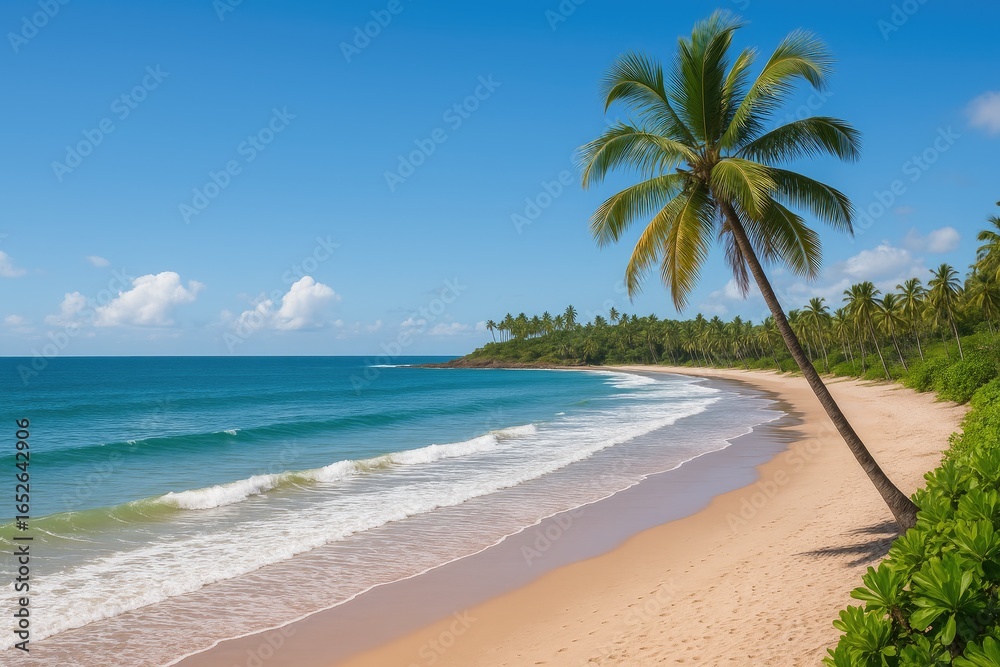 Fototapeta premium Breathtaking Coastal Views from a Scenic Beach Spot