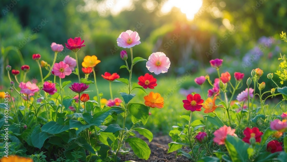 Obraz premium Beautiful Flowers Awakening at Dawn