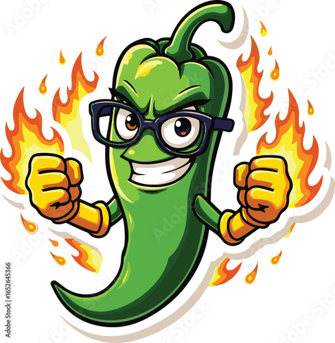 funny cartoon chili pepper 100% fully editable vector file.