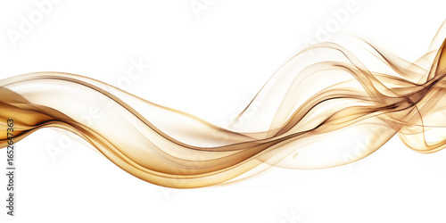Panel kuchenny z motywem Abstract golden smoke wave isolated on transparent background that creates a sense of movement and elegance, perfect for adding a touch of sophistication to any design project