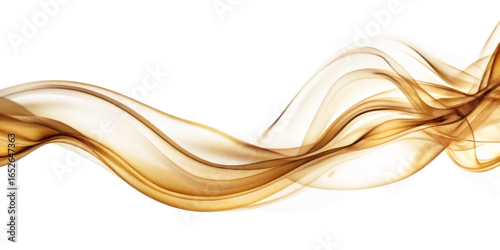 Panel kuchenny z motywem Abstract golden smoke wave isolated on transparent background that creates a sense of movement and elegance, perfect for adding a touch of sophistication to any design project