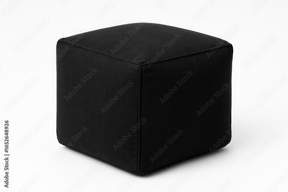 Fototapeta premium Black footstool set against a white background