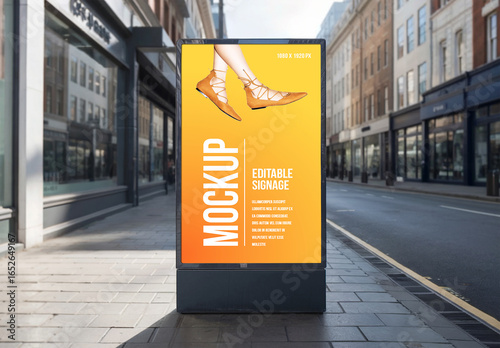 Outdoor Signage Mockup For Advertising