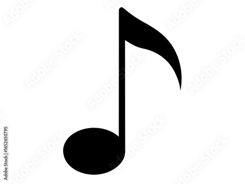 music note black silhouette vector,musical not icon