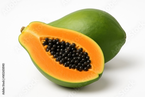 Wallpaper Mural Fresh papaya isolated against a white background Torontodigital.ca
