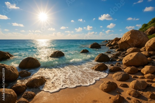 Cliffside seaside scenery with rocky coast