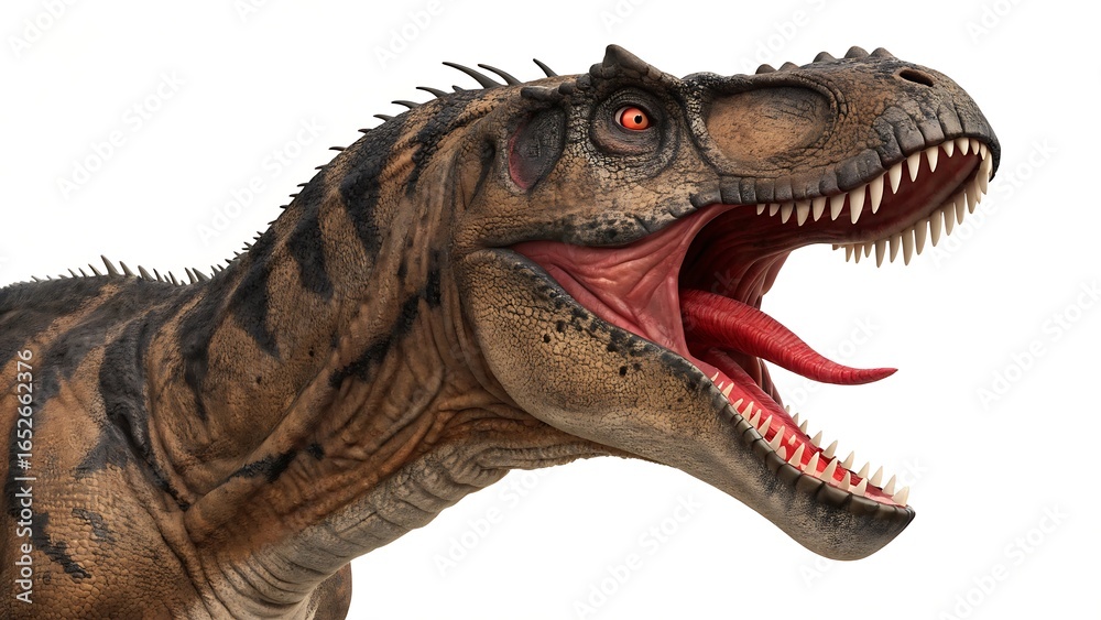 Fototapeta premium Tyrannosaurus Rex Close-Up A Detailed Look at the King of the Dinosaurs