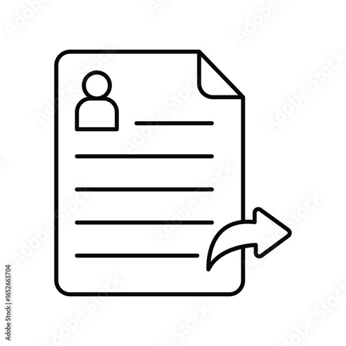 Share Resume thinline icon , vector, pixel perfect, illustrator file 
