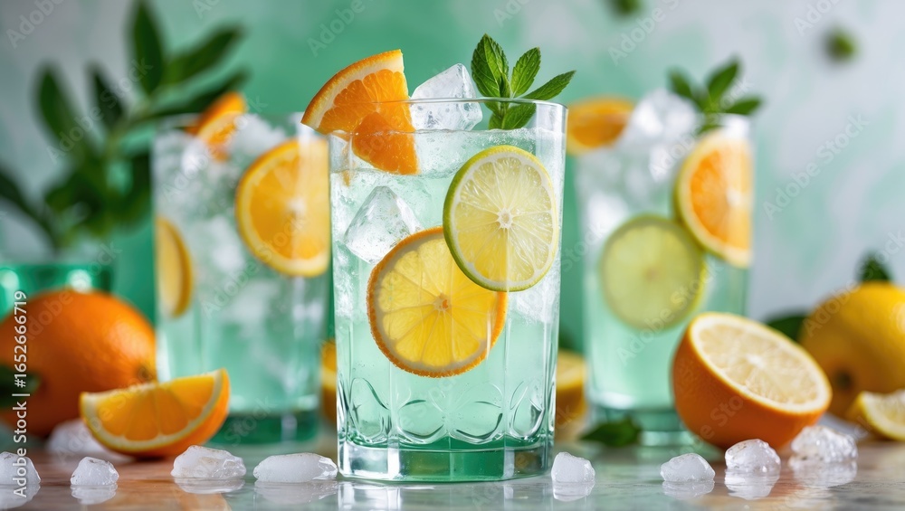 Fototapeta premium Classic gin mixed with tonic water