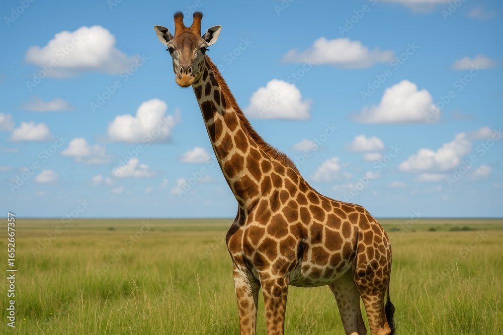 Obraz premium Giraffe roaming freely in the wild