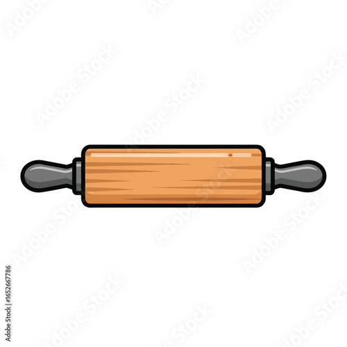 Vector illustration of a rolling pin, isolate on white background