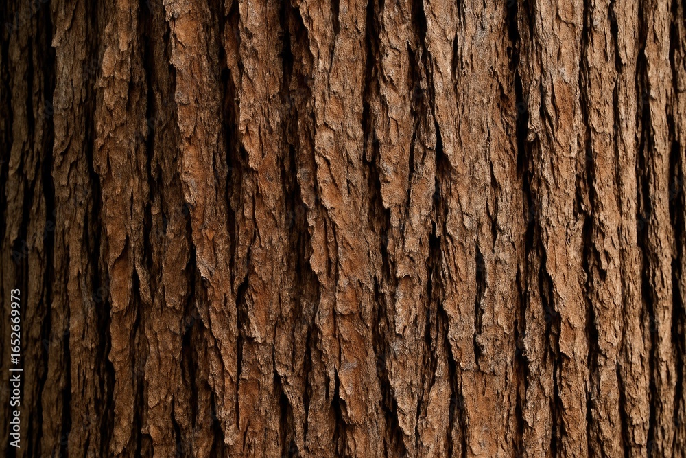 Fototapeta premium Zoomed-in view of cedar bark texture