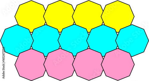 heptagon, hexagon, hexagonal