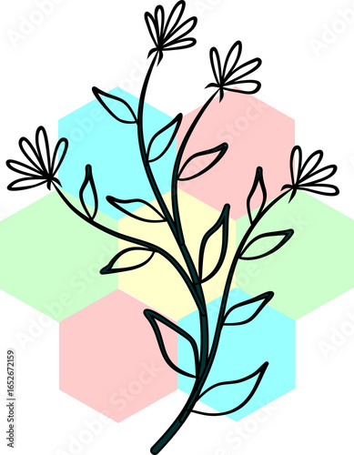 silhouette flower with background