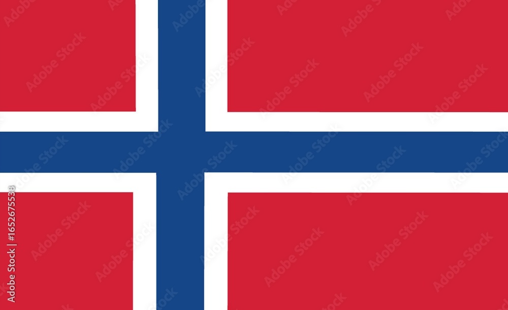 Obraz premium Vibrant Norway flag waving in the refreshing winds of the north