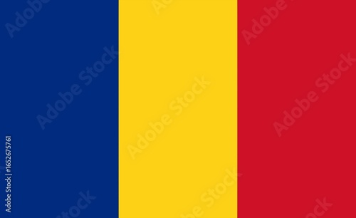 Colorful representation of Romanian heritage with flat flag display