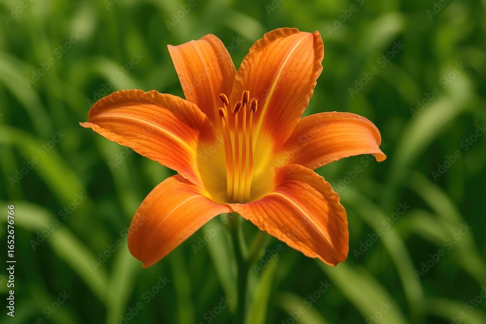 Obraz premium Daylilies belong to the genus Hemerocallis, known for their vibrant blooms