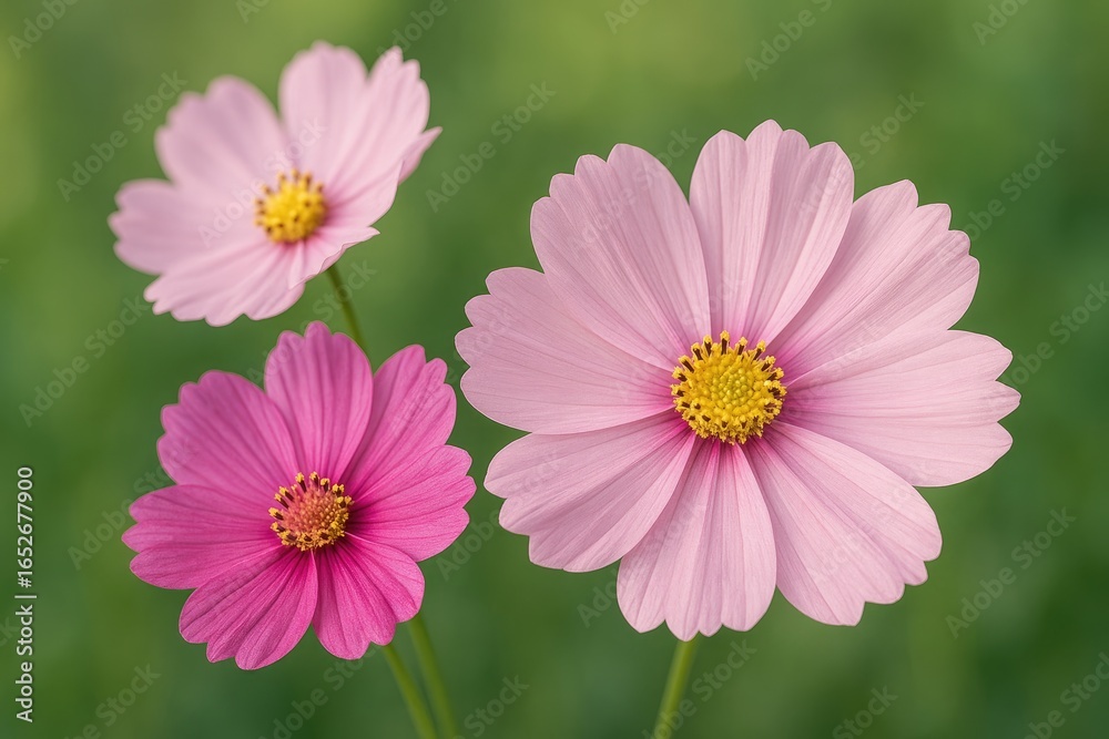 Obraz premium An image featuring three different flowers