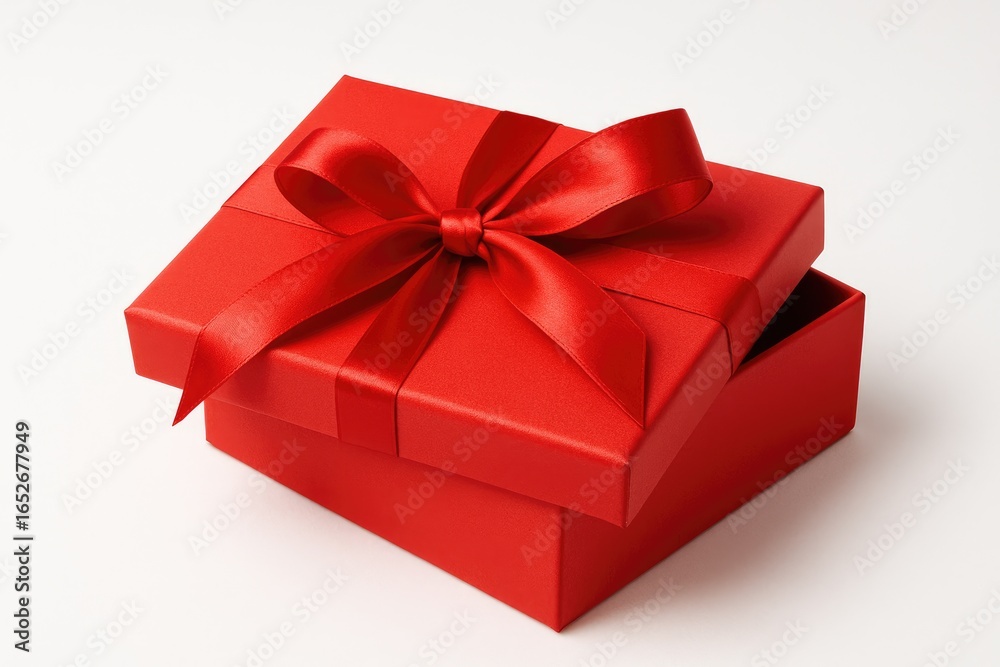 Obraz premium Wrapped red present with a removable cover