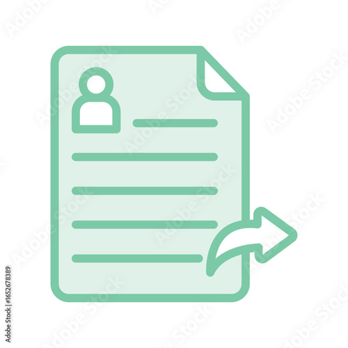 Share Resume color shadow thinline icon , vector, pixel perfect, illustrator file 
