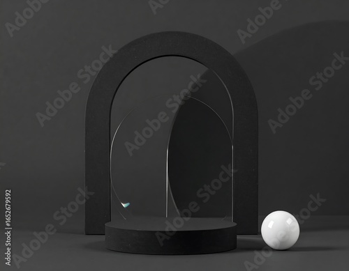 Minimalist black and white display