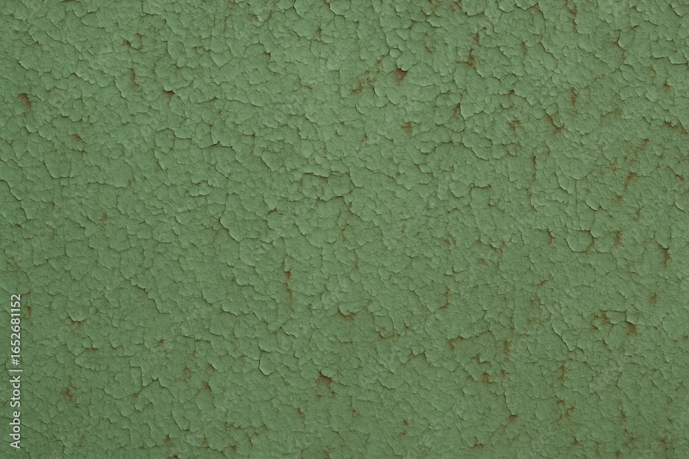 Fototapeta premium Vintage green coating on iron panel featuring a textured background