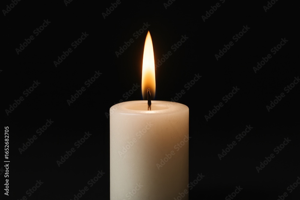 The Soft Glow of a Candle Flame Symbolizing Hope The Soft Glow of a Candle Flame Symbolizing Hope