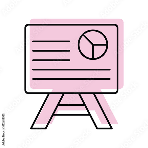 Presentation  color shadow thinline icon , vector, pixel perfect, illustrator file 

