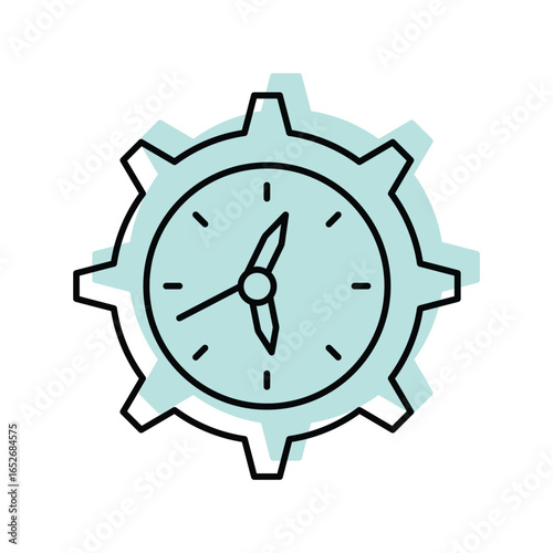 Time Management color shadow thinline icon , vector, pixel perfect, illustrator file 
