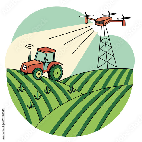 tractor spraying water