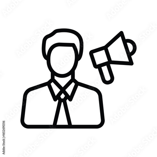Marketing Manager line icon , vector, pixel perfect, illustrator file 
