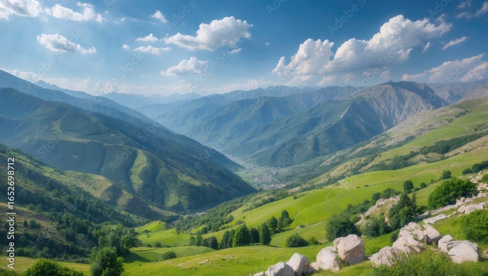 Obraz premium Beautiful vistas showcasing rugged mountain terrains