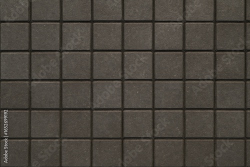 Top-down view of a square paving stone structure