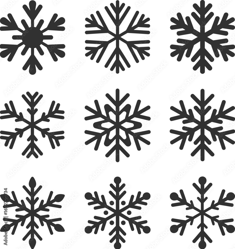 PrintCollection of Unique Snowflake Designs, Perfect for Winter-Themed Projects, Holiday Decorations, Seasonal Illustrations, Christmas Graphics, and Festive Art Elements PrintCollection of Unique Snowflake Designs, Perfect for Winter-Themed Projects, Holiday Decorations, Seasonal Illustrations, Christmas Graphics, and Festive Art Elements