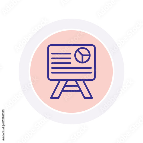 Presentation  color circle icon , vector, pixel perfect, illustrator file 
