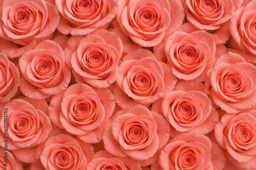Fototapeta premium Pink rose floral backdrop