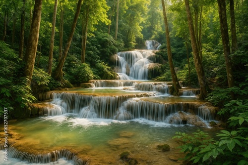 Exploring the natural beauty of Mae Kae Waterfall in Ngao National Park, Lampang