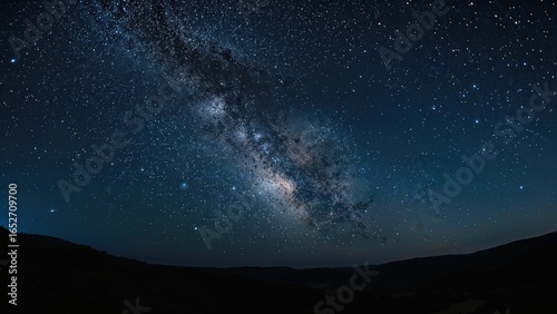 Starry Milky Way galaxy set...