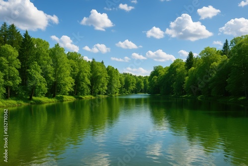 Serene landscape featuring ...