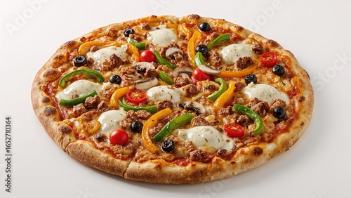 Meaty Pizza Featuring a Thi...