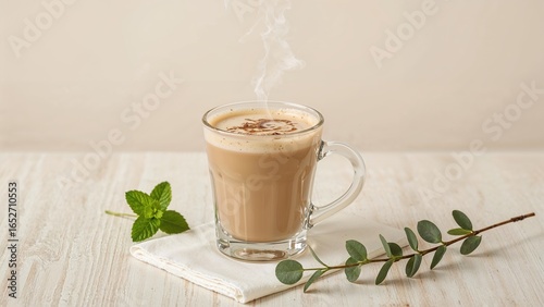 Hot traditional spiced tea ...