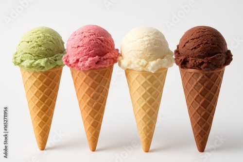 Variety of ice cream flavor...