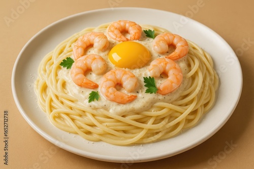 Freshly made spaghetti serv...