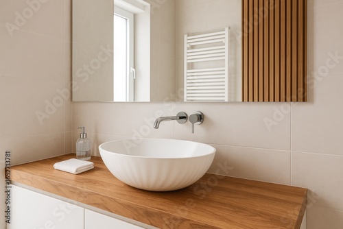 Stylish modern bathroom wit...