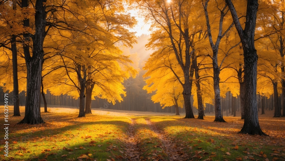 Fototapeta premium Breathtaking Scene of Fall's Natural Beauty