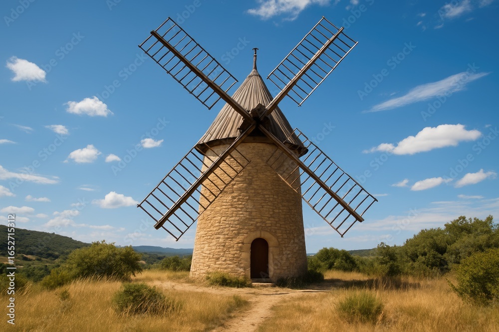 Ancient windmill fully renovated in a picturesque countryside location Ancient windmill fully renovated in a picturesque countryside location