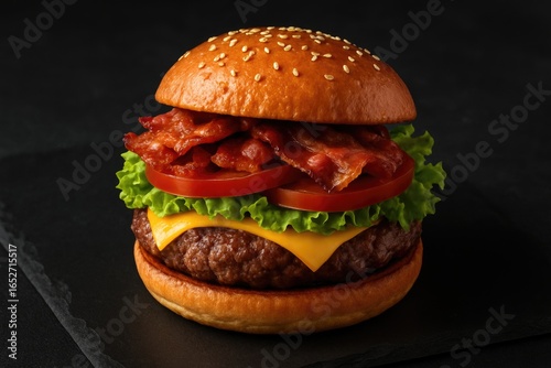 Homemade juicy beef burger ...