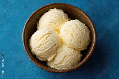 Vanilla ice cream presented...