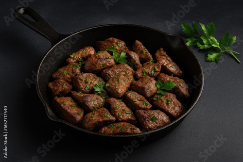 Pan-fried liver prepared at...